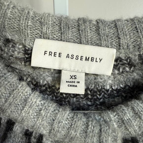 Free Assembly sz XS Gray Knit Sweater Cardigan - Picture 6 of 8